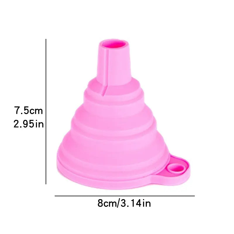 Entonnoir télescopique domestique, outil de cuisine, Mini entonnoir pliant résistant aux hautes températures, 4 couleurs disponibles