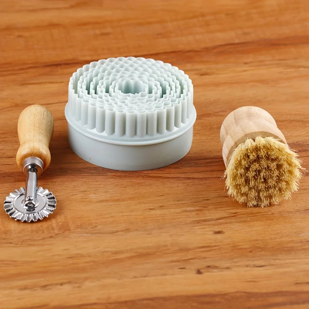 Rouleau à pâtisserie en bois avec motifs gravés de Noël - Outil de décoration pour biscuits