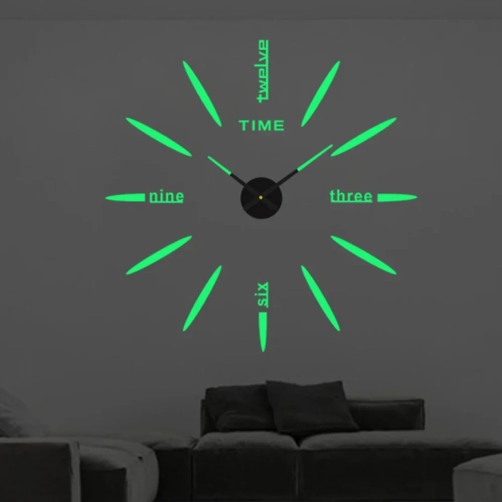Nouvelle grande horloge murale en acrylique de style unique