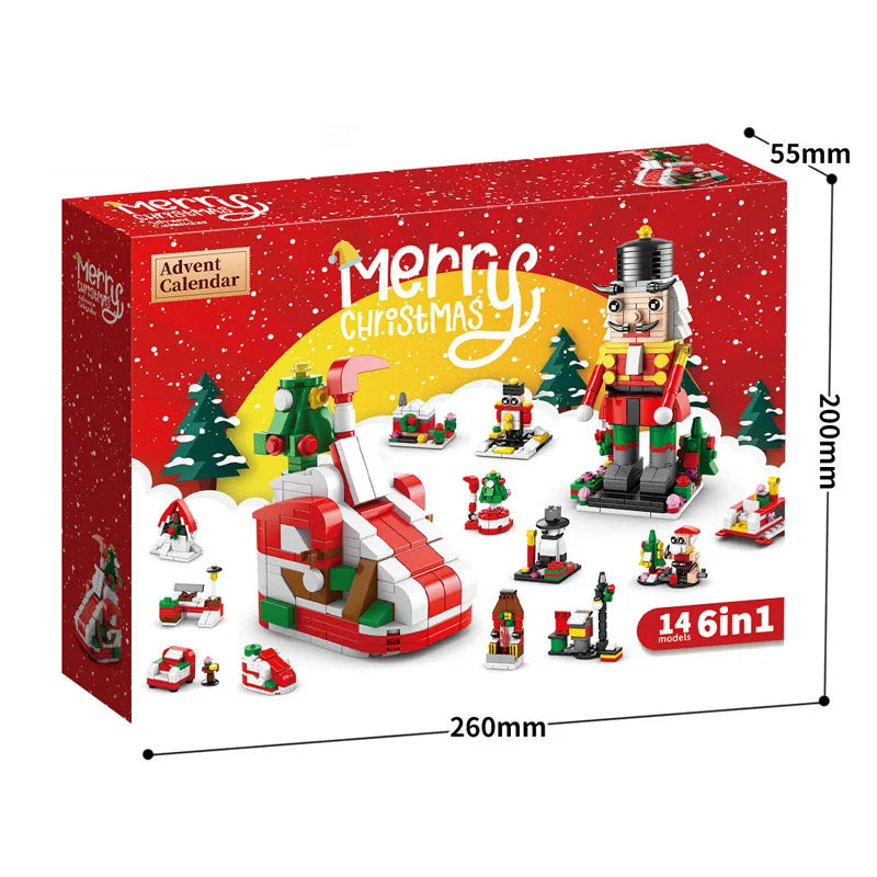 Blocs de construction de Noël Calendrier de l'Avent Kit de bricolage pour enfants