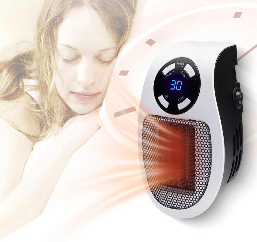Chauffage d'appoint compact et silencieux — radiateur électrique efficace 90-260 V, 50 000 h, pour salon, bureau et chambre