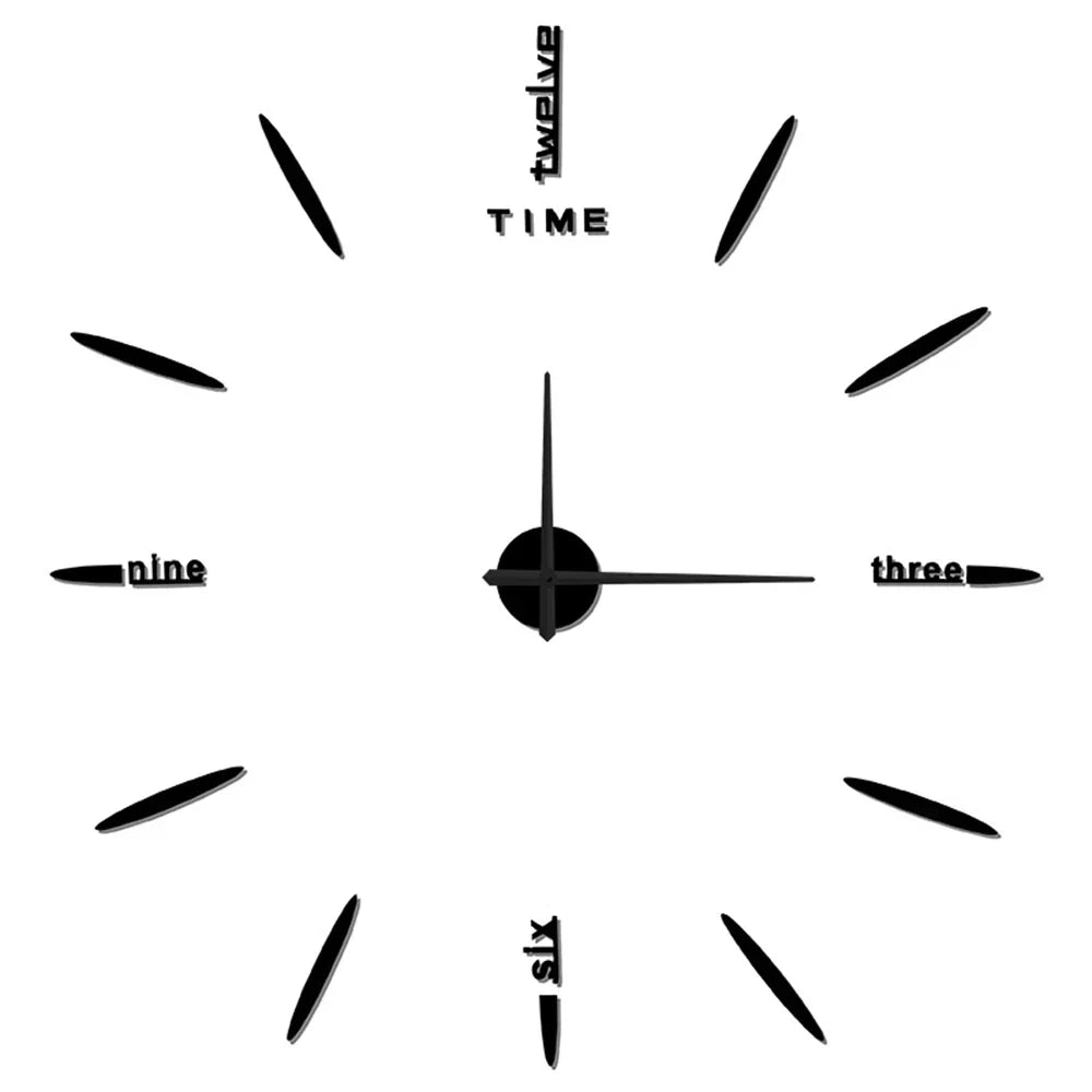 Nouvelle grande horloge murale en acrylique de style unique