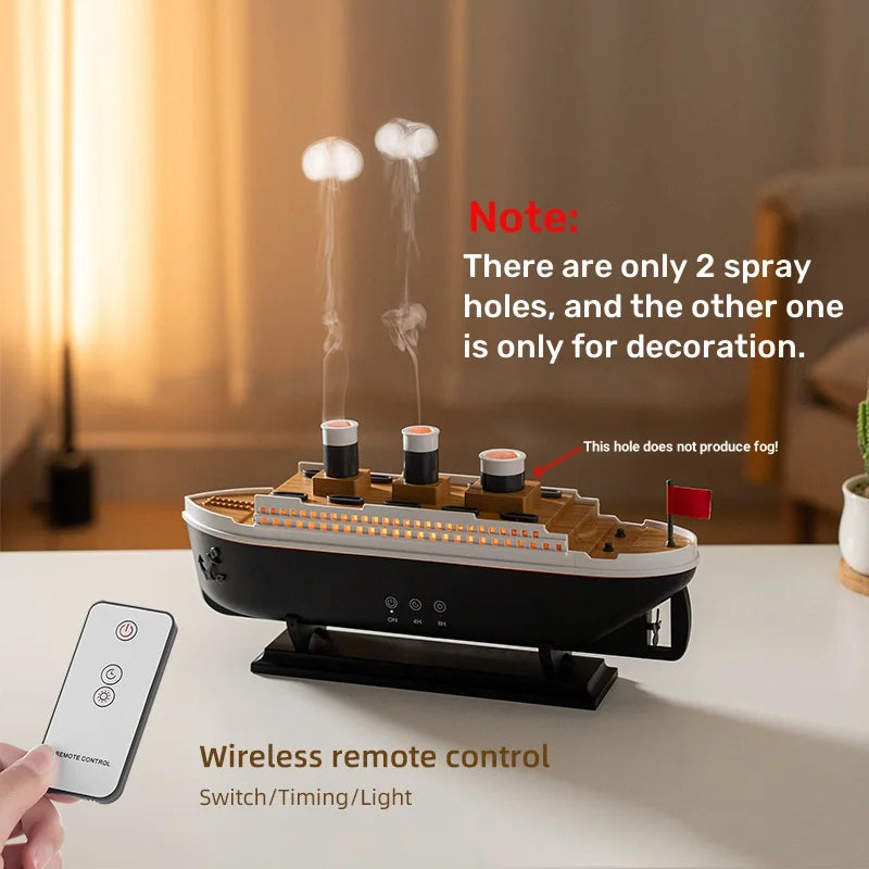 Humidificateur d'air électrique d'aromathérapie de luxe Ocean Liner