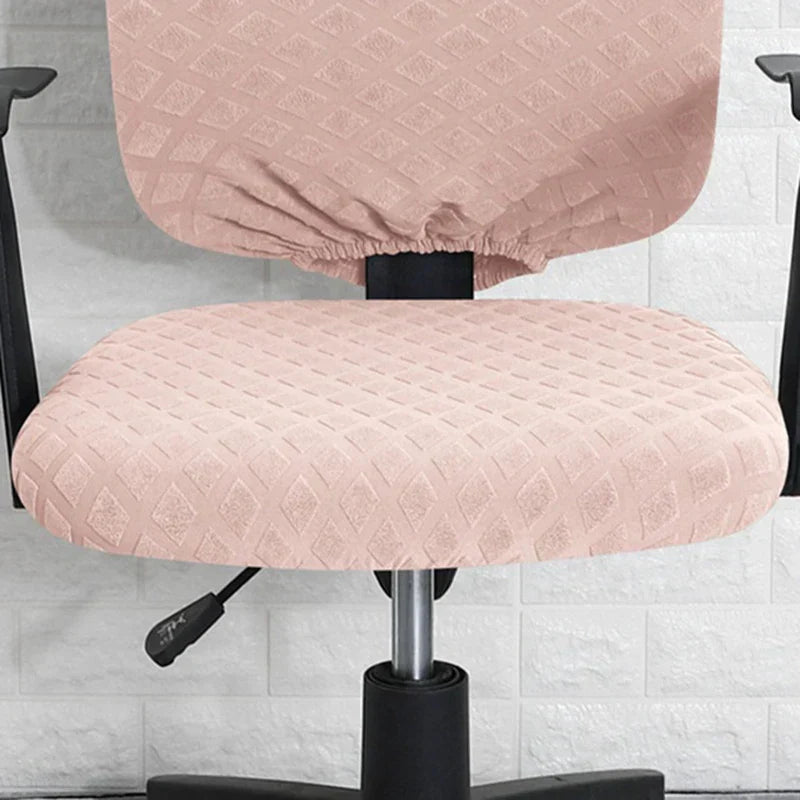 Scanto | Housse de chaise de bureau extensible en élasthanne/nylon, jacquard et polaire, maille d'ananas et protection élastique