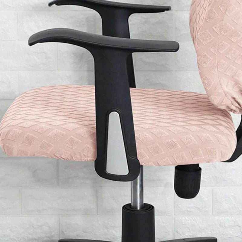 Scanto | Housse de chaise de bureau extensible en élasthanne/nylon, jacquard et polaire, maille d'ananas et protection élastique