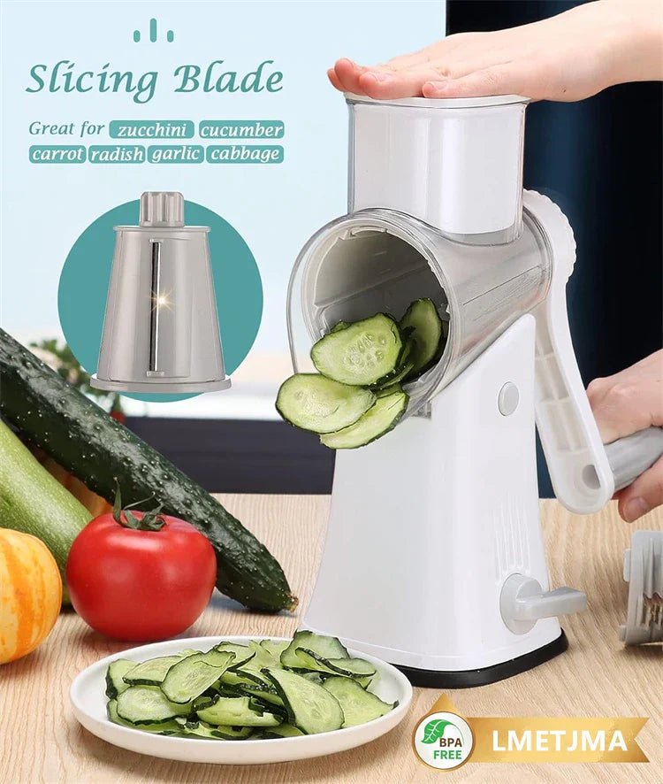 Râpe à fromage 5-en-1 avec mandoline et coupe-légumes multifonctionnelle