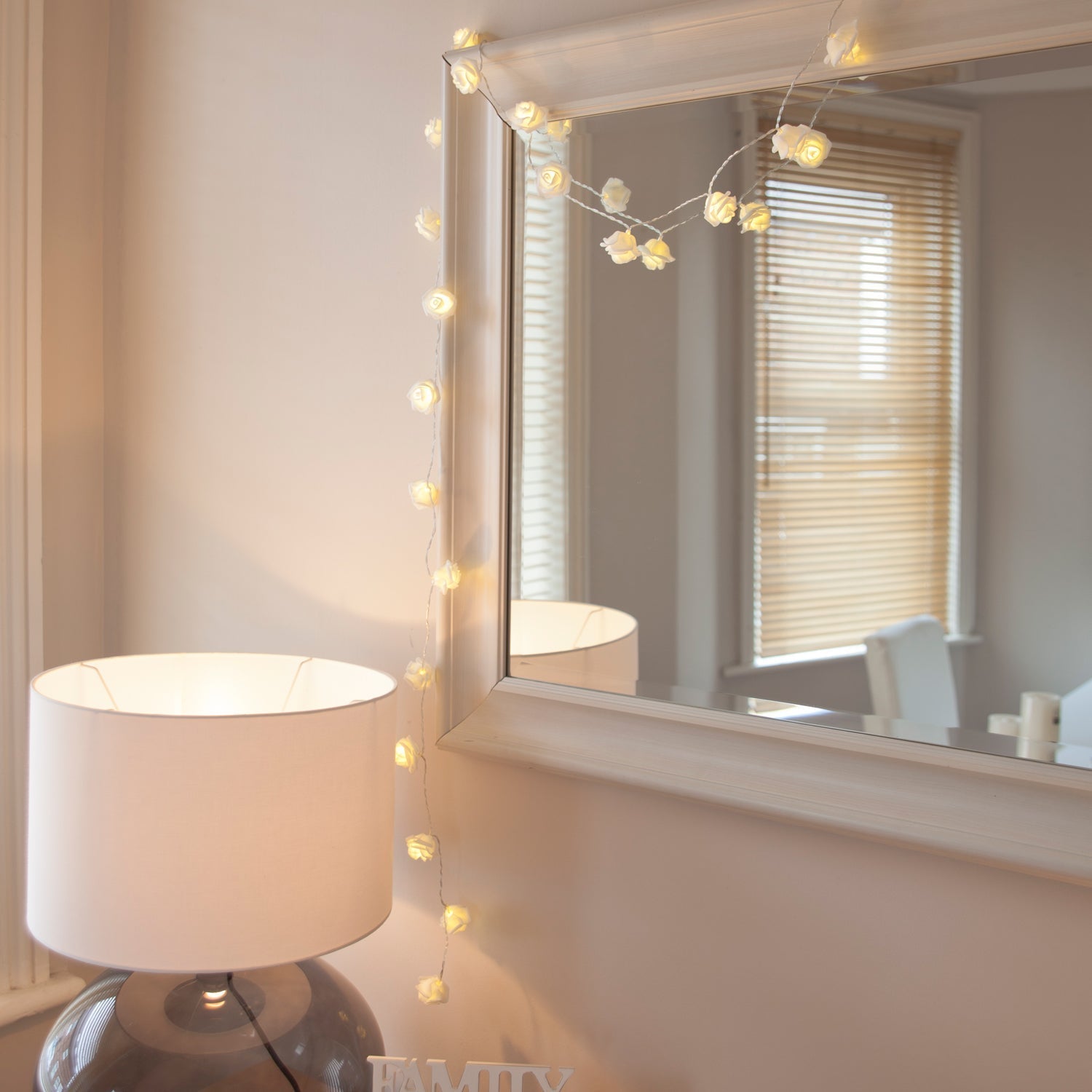 Guirlande Lumineuse Rose 30 LED blanc chaud