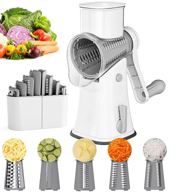Râpe à fromage 5-en-1 avec mandoline et coupe-légumes multifonctionnelle