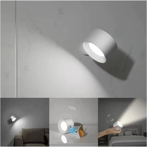 Lampe LED Dimbaar Dimbaar 360° Roteerbaar Touch Afstandsbediening Wit Zwart Hout | Sansotis