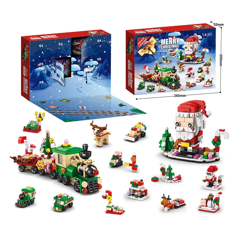 Blocs de construction de Noël Calendrier de l'Avent Kit de bricolage pour enfants