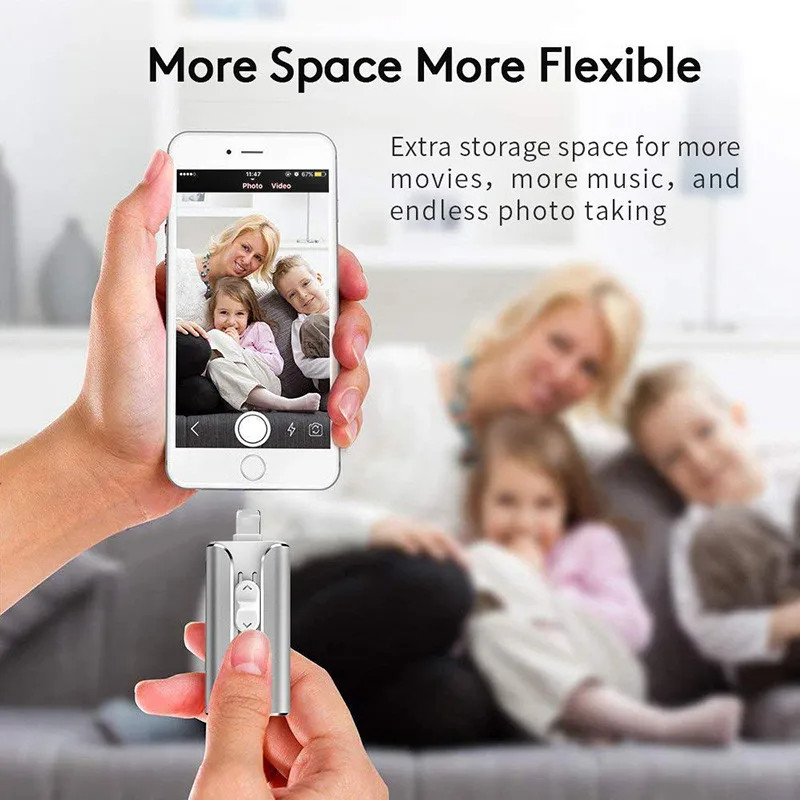 Clé USB pour iPhone et Android — stockage supplémentaire pour photos, vidéos et sauvegardes