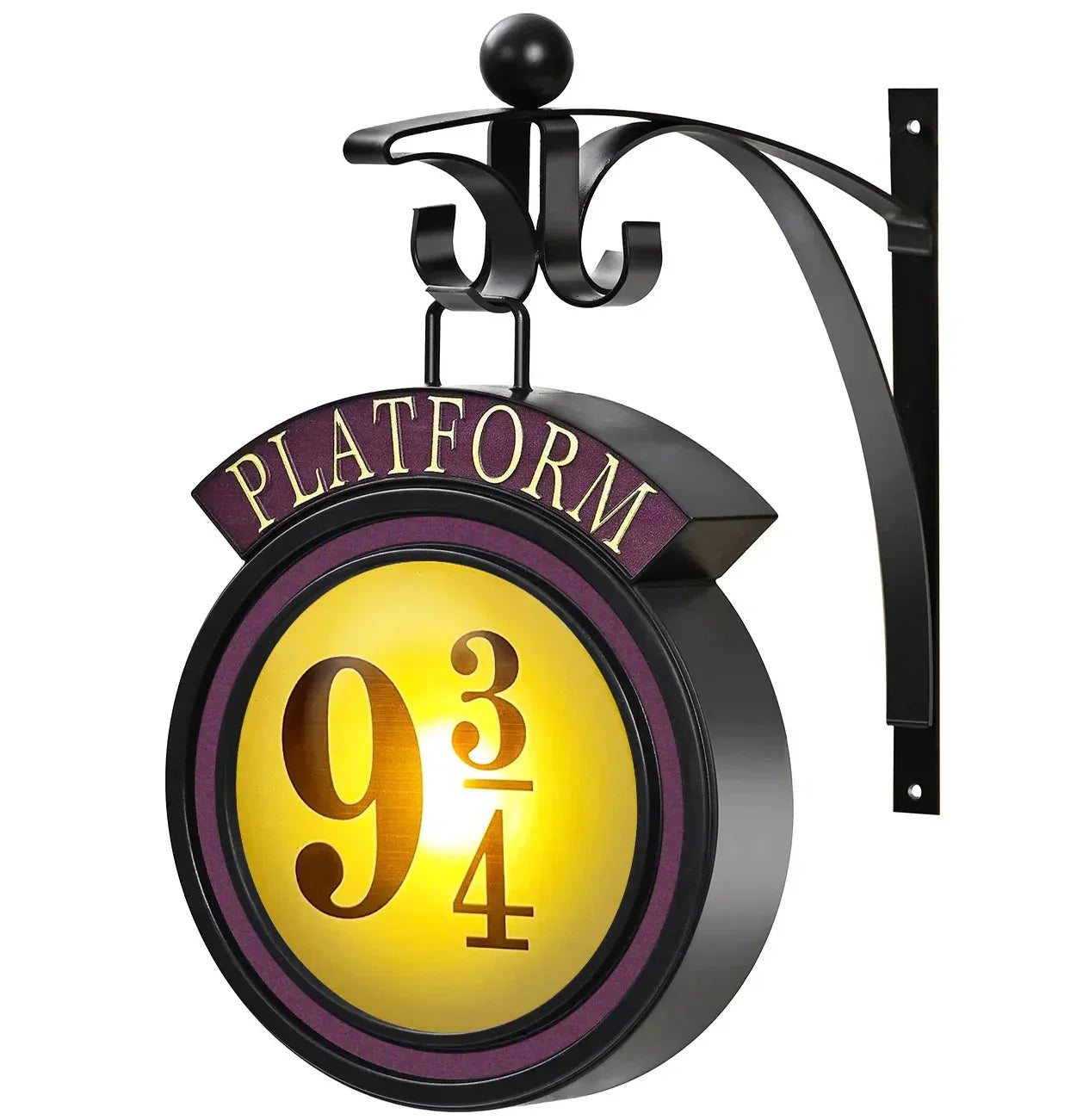 Harry Potter 9 3/4 Figurine Lampe de chevet LED Appliques murales magiques Plate-forme Poudlard Lampe 3D Décoration de chambre de Harry Cadeau d'anniversaire pour enfants