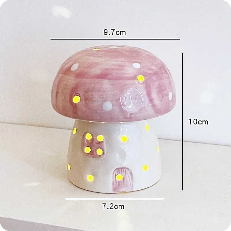 Lampe de chevet en céramique en forme de champignon de rêve