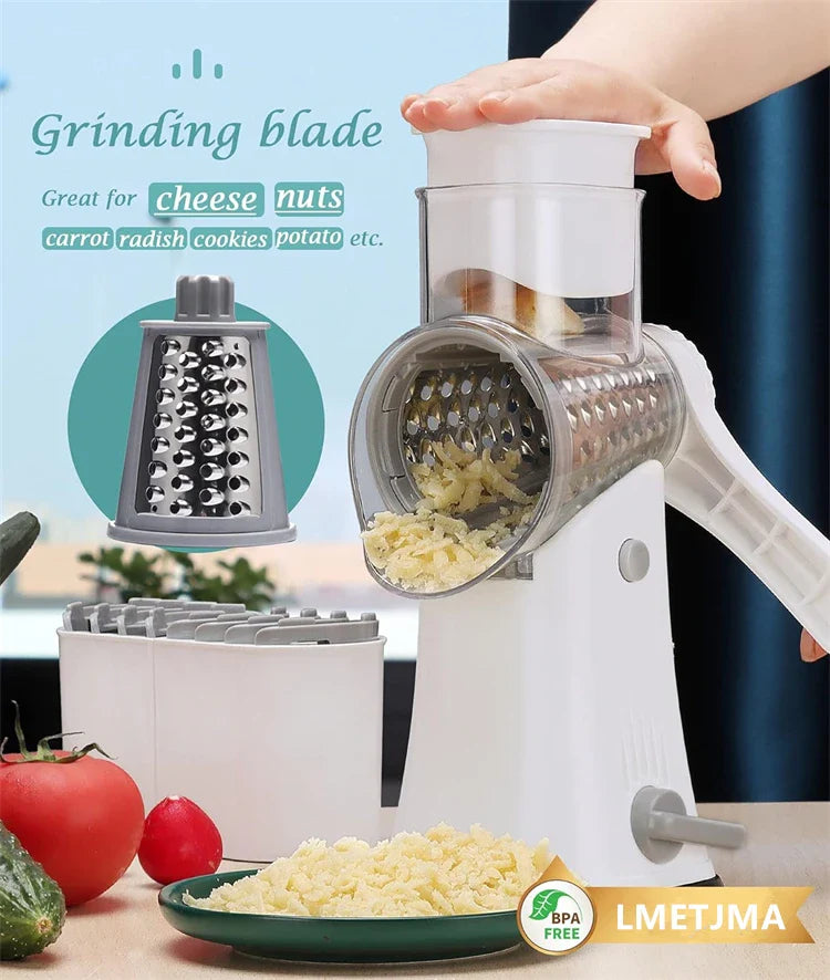 Râpe à fromage 5-en-1 avec mandoline et coupe-légumes multifonctionnelle
