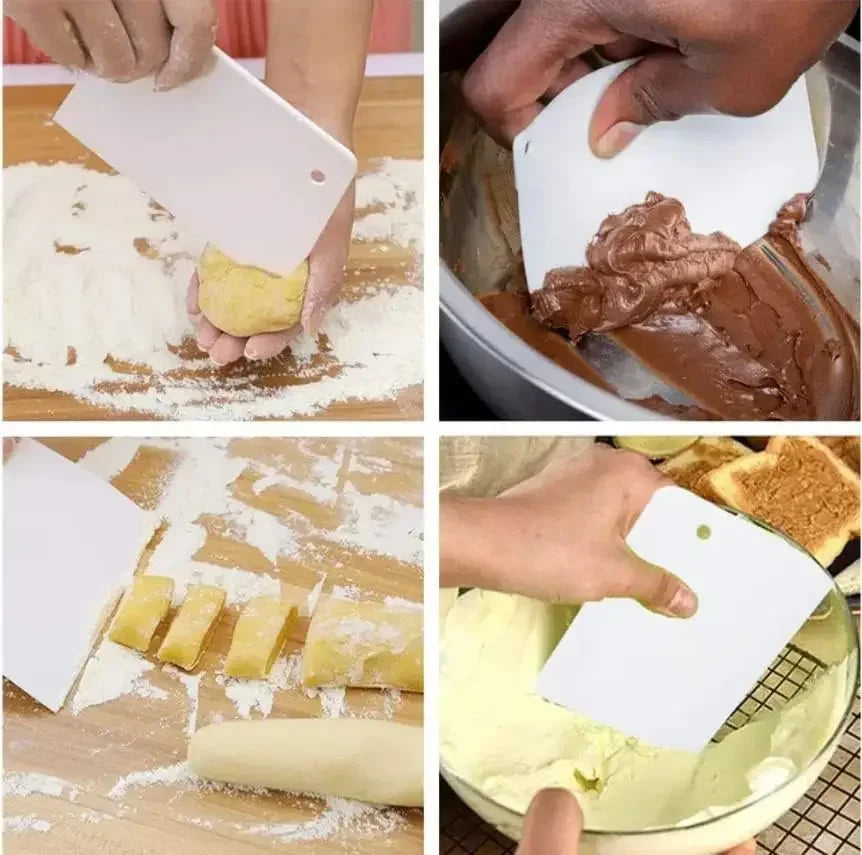 Coupe-pâte polyvalent 13 cm – grattoir à bol en polypropylène pour pâte, fondant, crème et pâtisserie