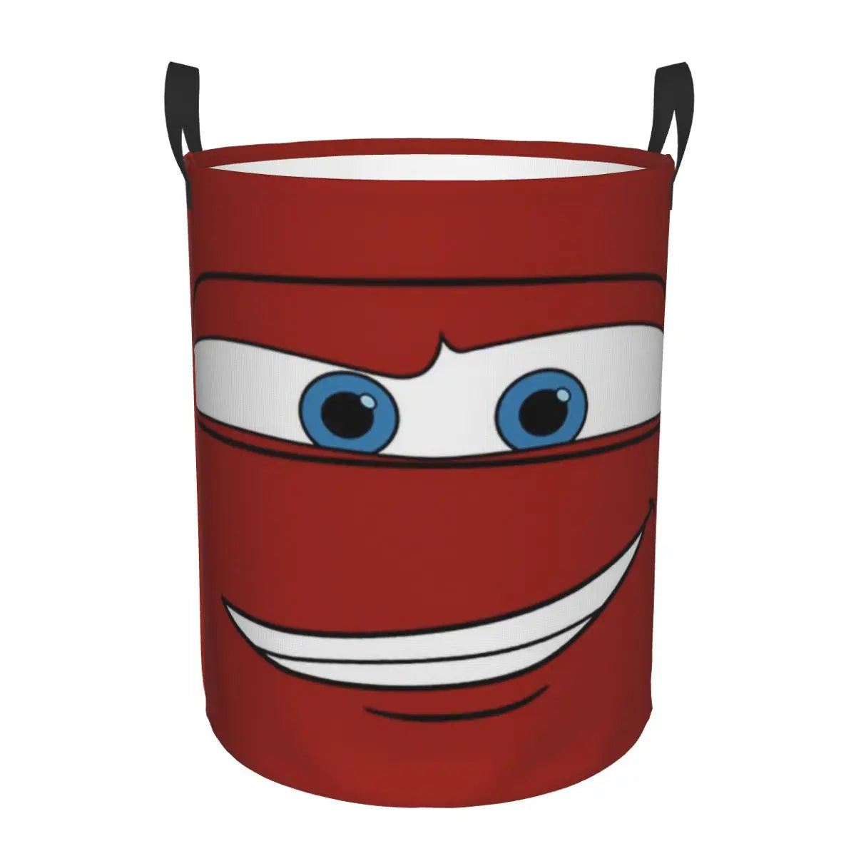 Panier à linge pliable Cars Lightning McQueen pour enfants, grande capacité en polyester avec poignées (S 34x42 cm, M 40x50 cm)