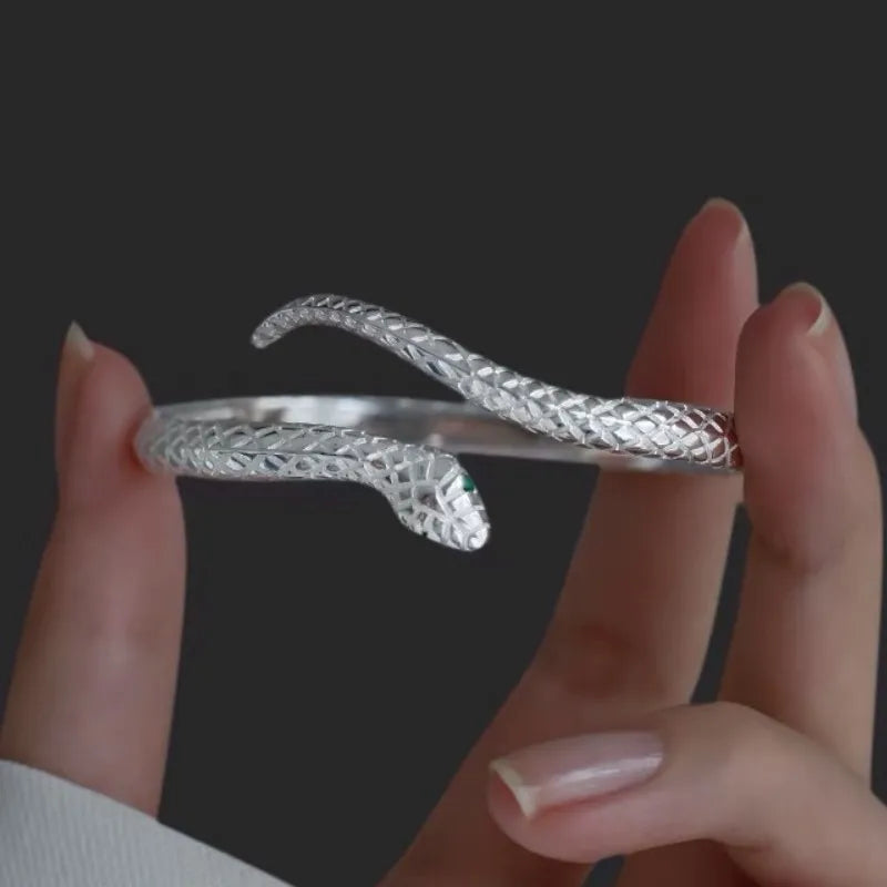 Bracelet Femme Ouvert Ajustable Serpent