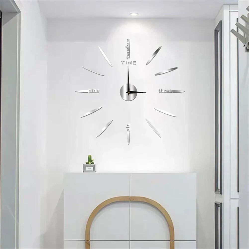 Nouvelle grande horloge murale en acrylique de style unique