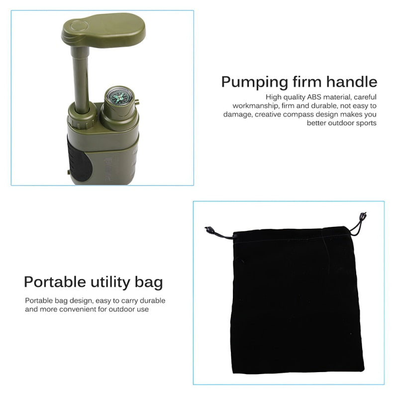 Filtre à eau portable pour le camping | Purificateur pour les activités de plein air et la survie