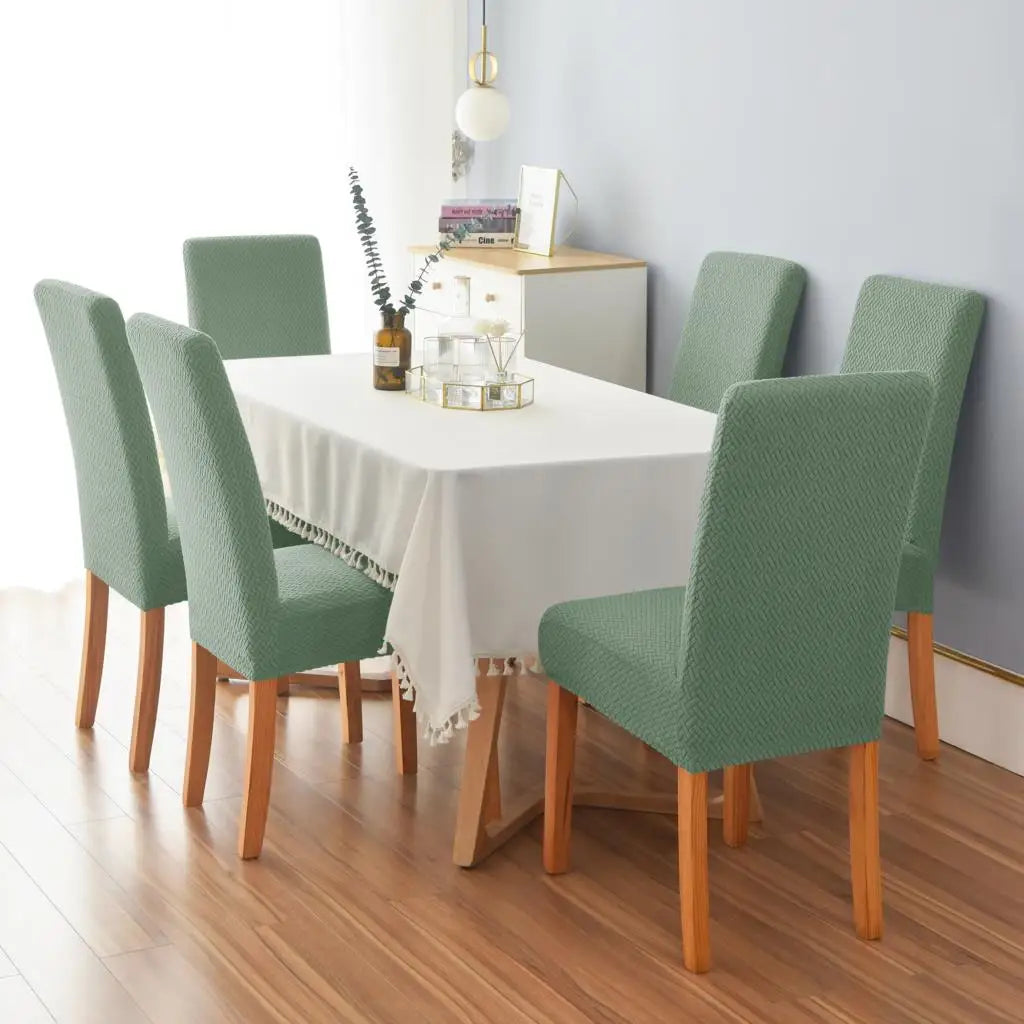 Housse de Chaise Velvona | Rembourré élastique et épais | Housse extensible en jacquard | Lavable et infroissable