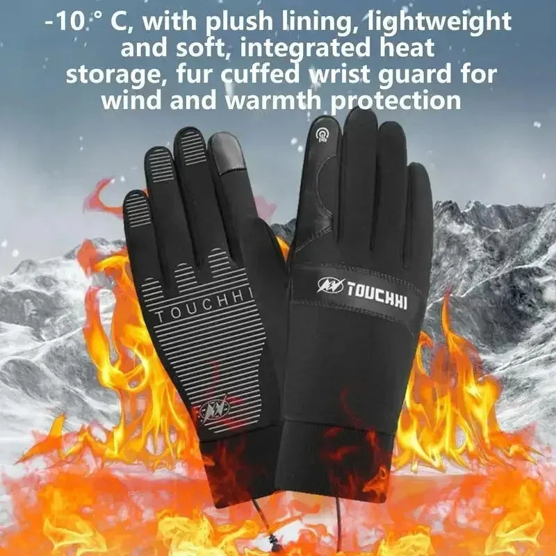 Gants chauffants USB ThermaGlide étanches avec doublure polaire, compatibles écrans tactiles — pour ski, moto et plein air (M, L, XL)