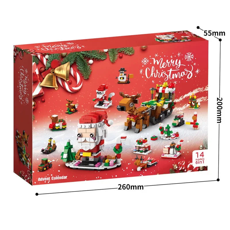 Blocs de construction de Noël Calendrier de l'Avent Kit de bricolage pour enfants