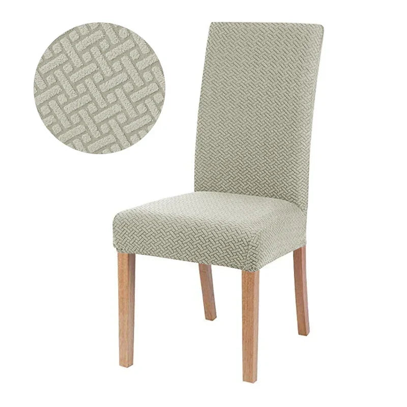 Housse de Chaise Velvona | Rembourré élastique et épais | Housse extensible en jacquard | Lavable et infroissable