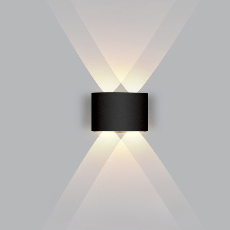 Applique murale LED étanche avec design moderne en aluminium et éclairage vers le haut et vers le bas | Sansotis