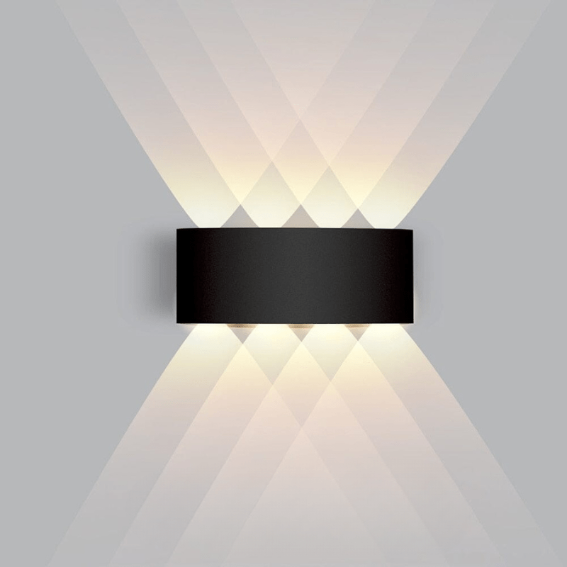 Applique murale LED étanche avec design moderne en aluminium et éclairage vers le haut et vers le bas | Sansotis