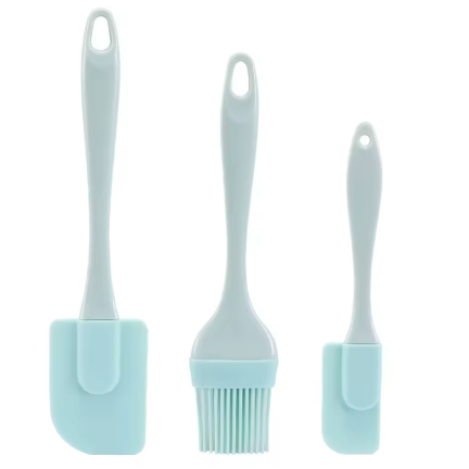 Ensemble de spatules antiadhésives en Silicone, 3 pièces, pour la cuisson, manche en PP, outil de cuisine