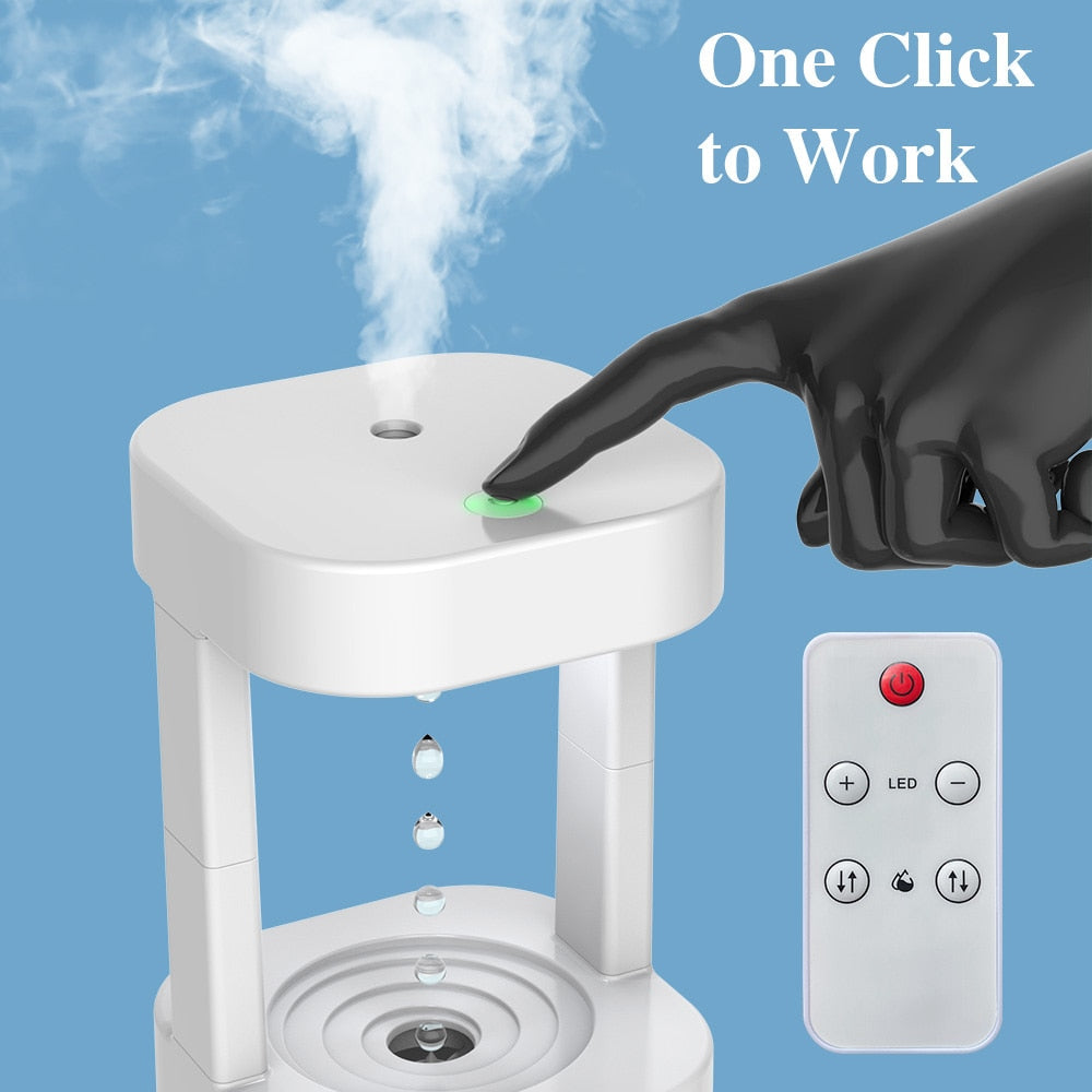 Humidificateur d'air frais à brume gravitationnelle ultrasonique