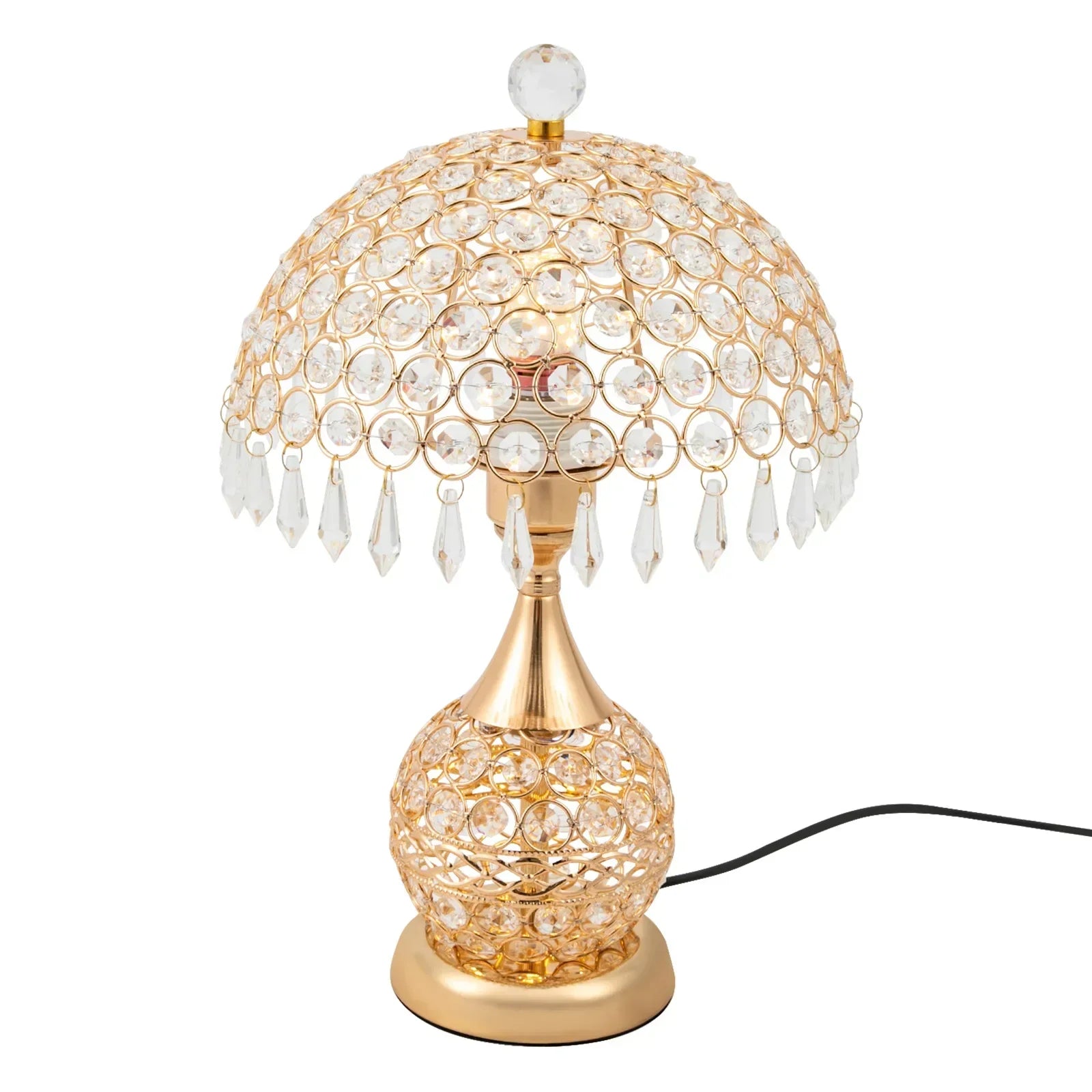Lampe de table de chevet décorative de luxe en cristal moderne