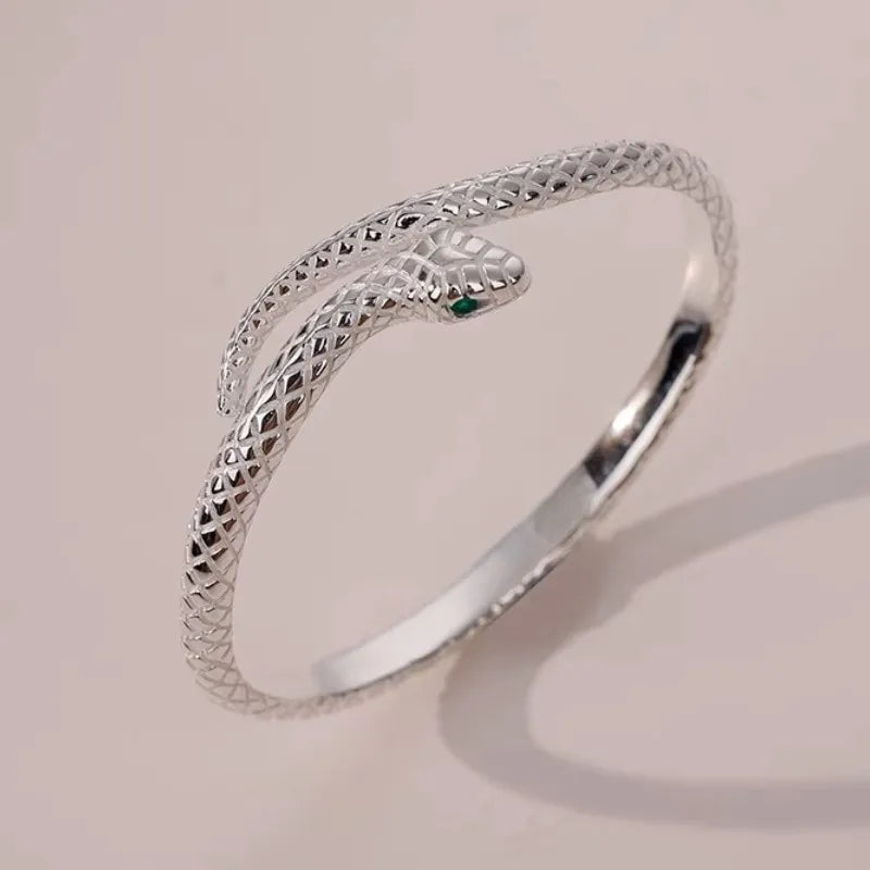 Bracelet Femme Ouvert Ajustable Serpent