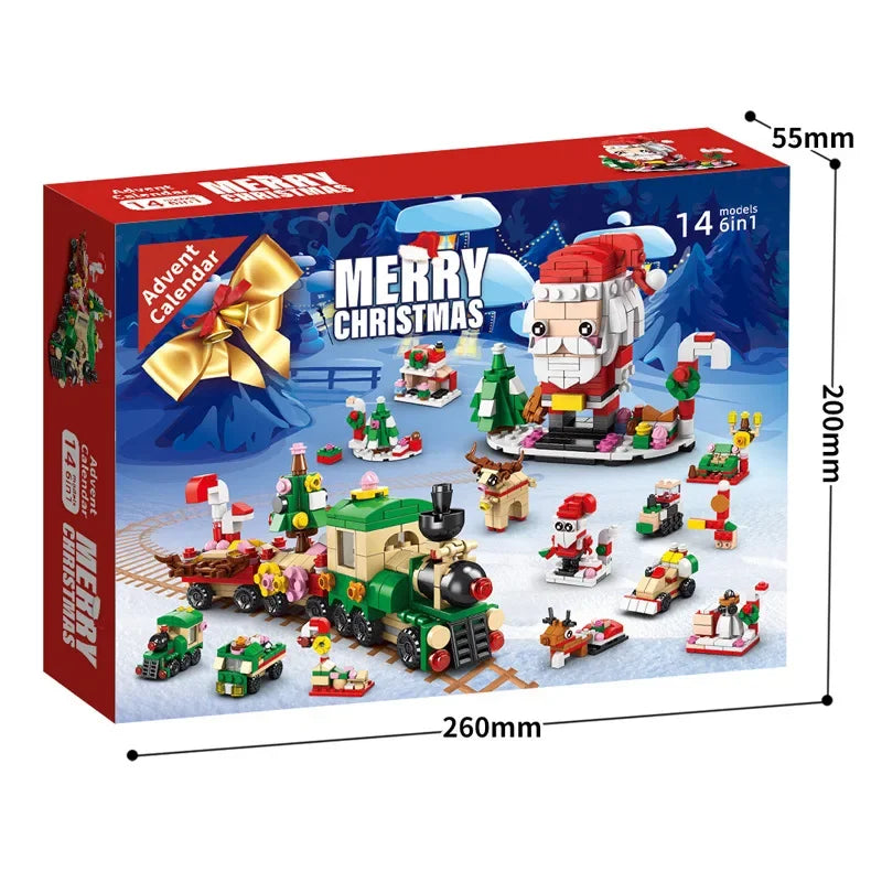 Blocs de construction de Noël Calendrier de l'Avent Kit de bricolage pour enfants