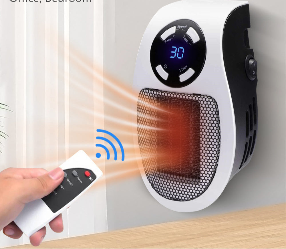 Chauffage d'appoint compact et silencieux — radiateur électrique efficace 90-260 V, 50 000 h, pour salon, bureau et chambre