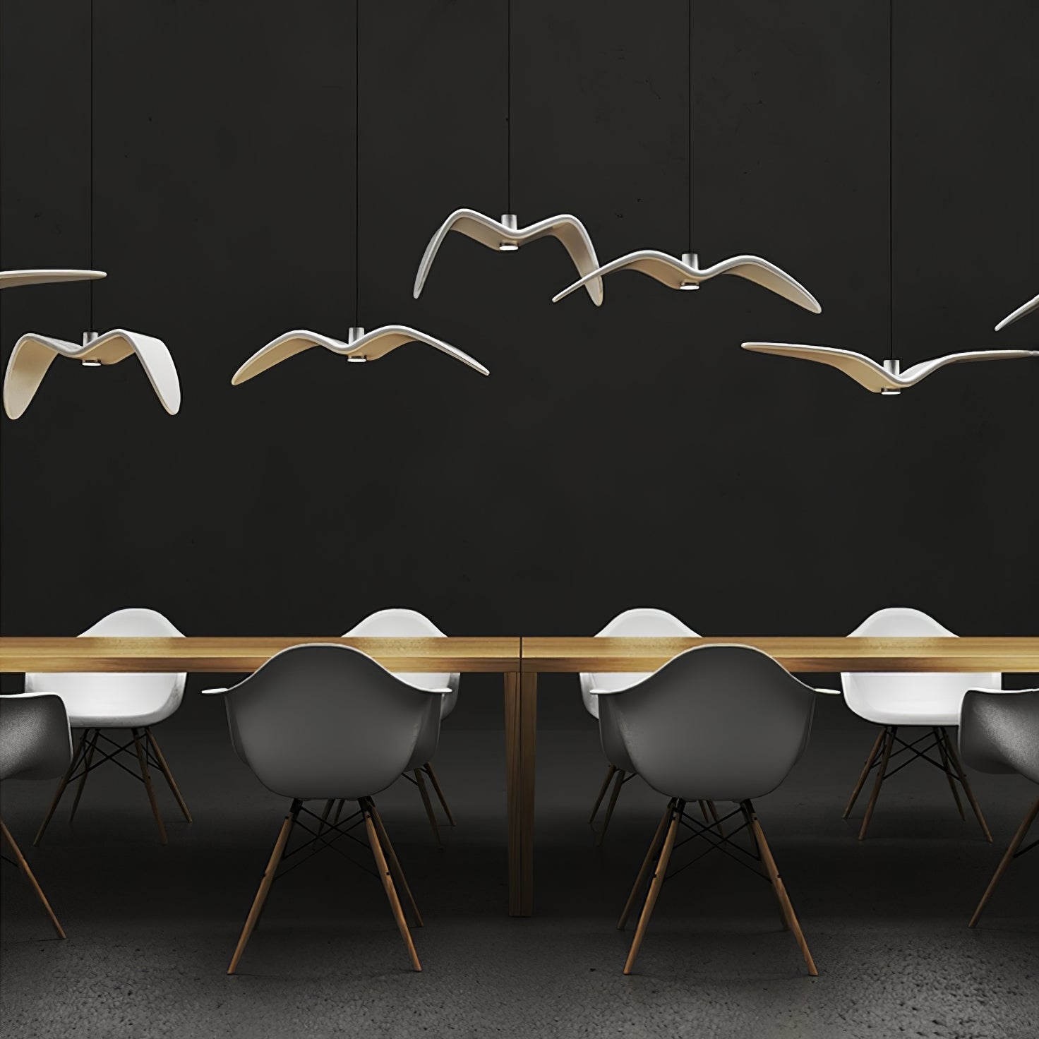 Lampe à suspension LED Vogeldesign en résine d'aluminium blanc noir 3000K 4000K 6000K lampe à suspension murale minimaliste et organique | Sansotis