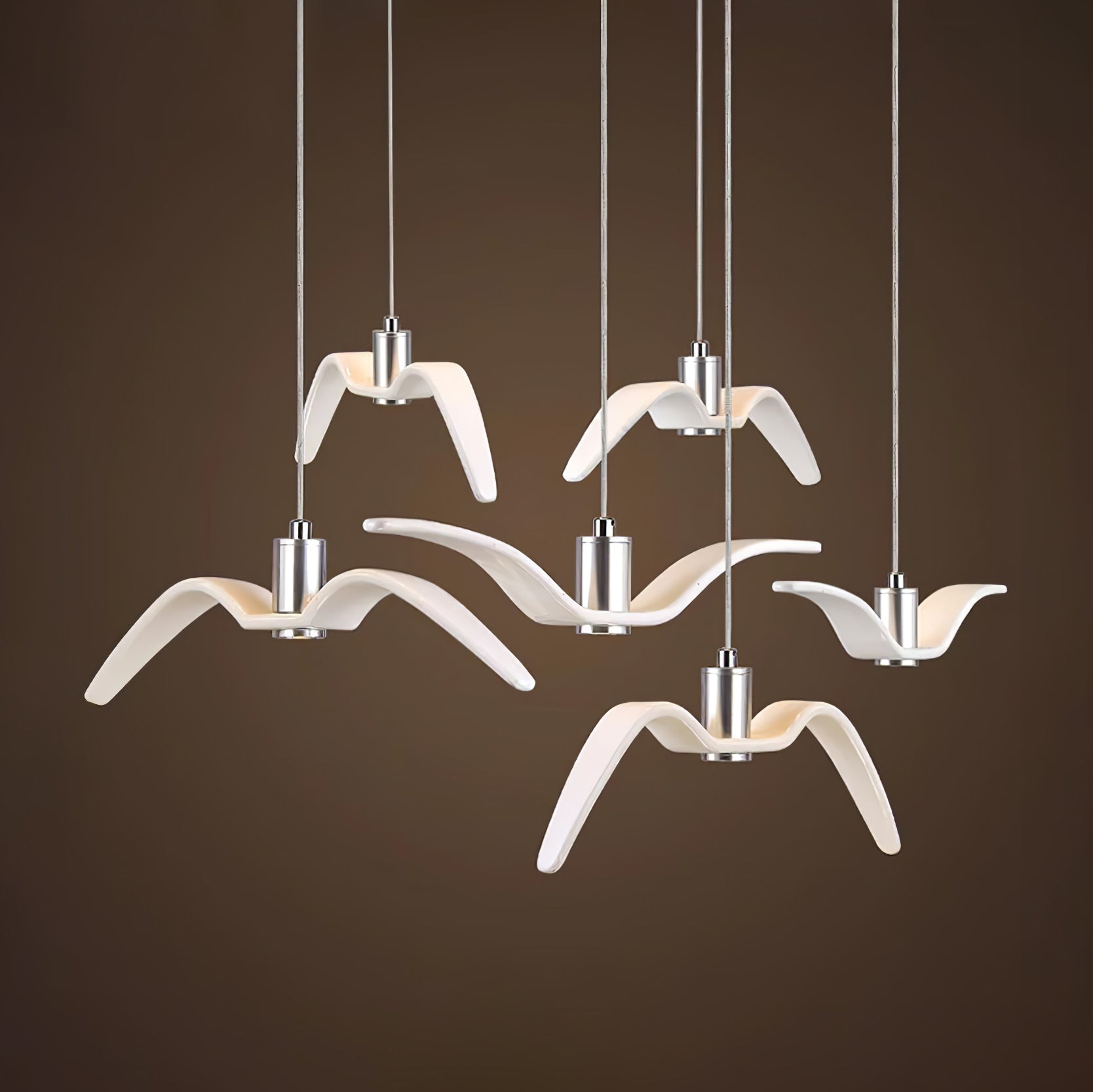 Lampe à suspension LED Vogeldesign en résine d'aluminium blanc noir 3000K 4000K 6000K lampe à suspension murale minimaliste et organique | Sansotis