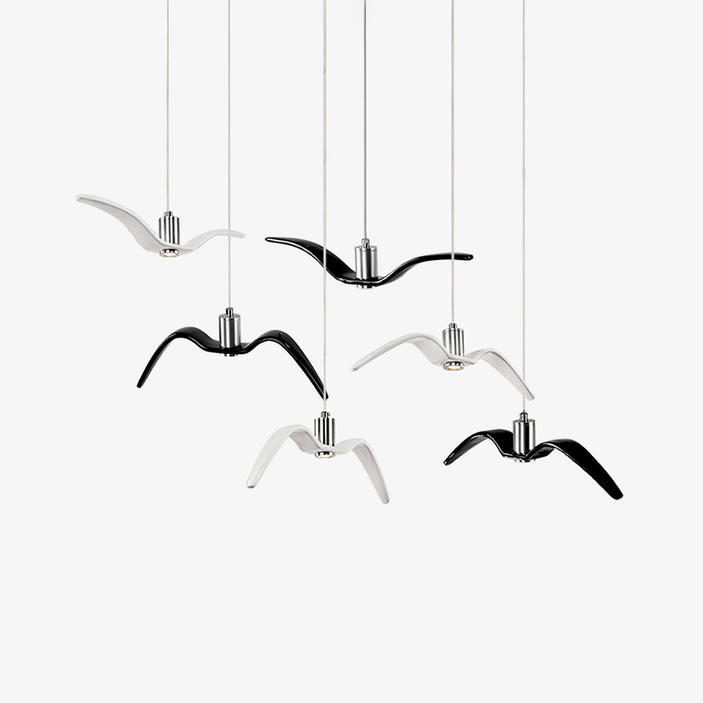 Lampe à suspension LED Vogeldesign en résine d'aluminium blanc noir 3000K 4000K 6000K lampe à suspension murale minimaliste et organique | Sansotis