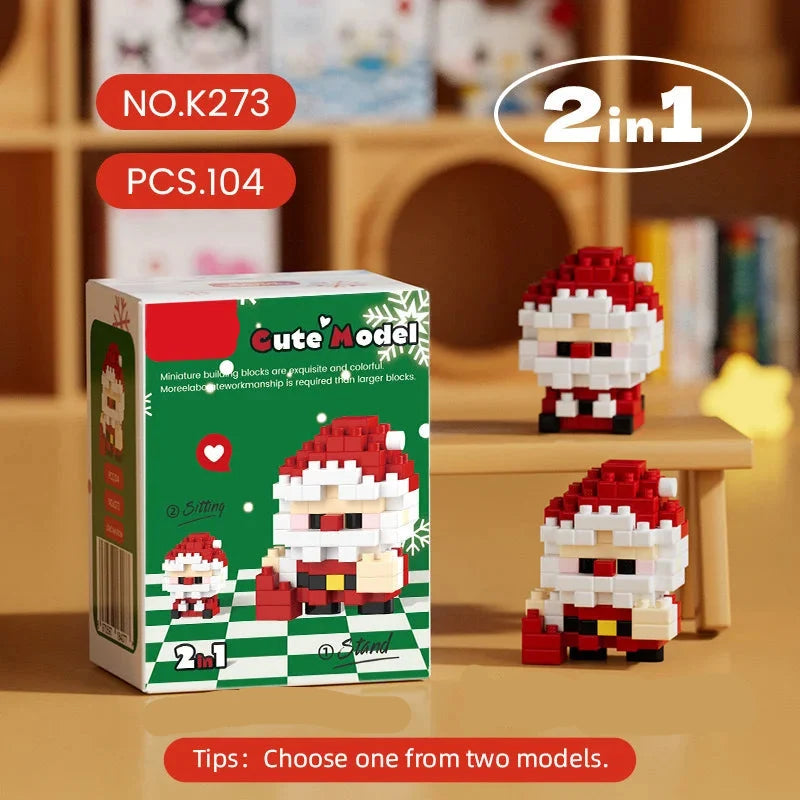 Blocs de construction de Noël Calendrier de l'Avent Kit de bricolage pour enfants