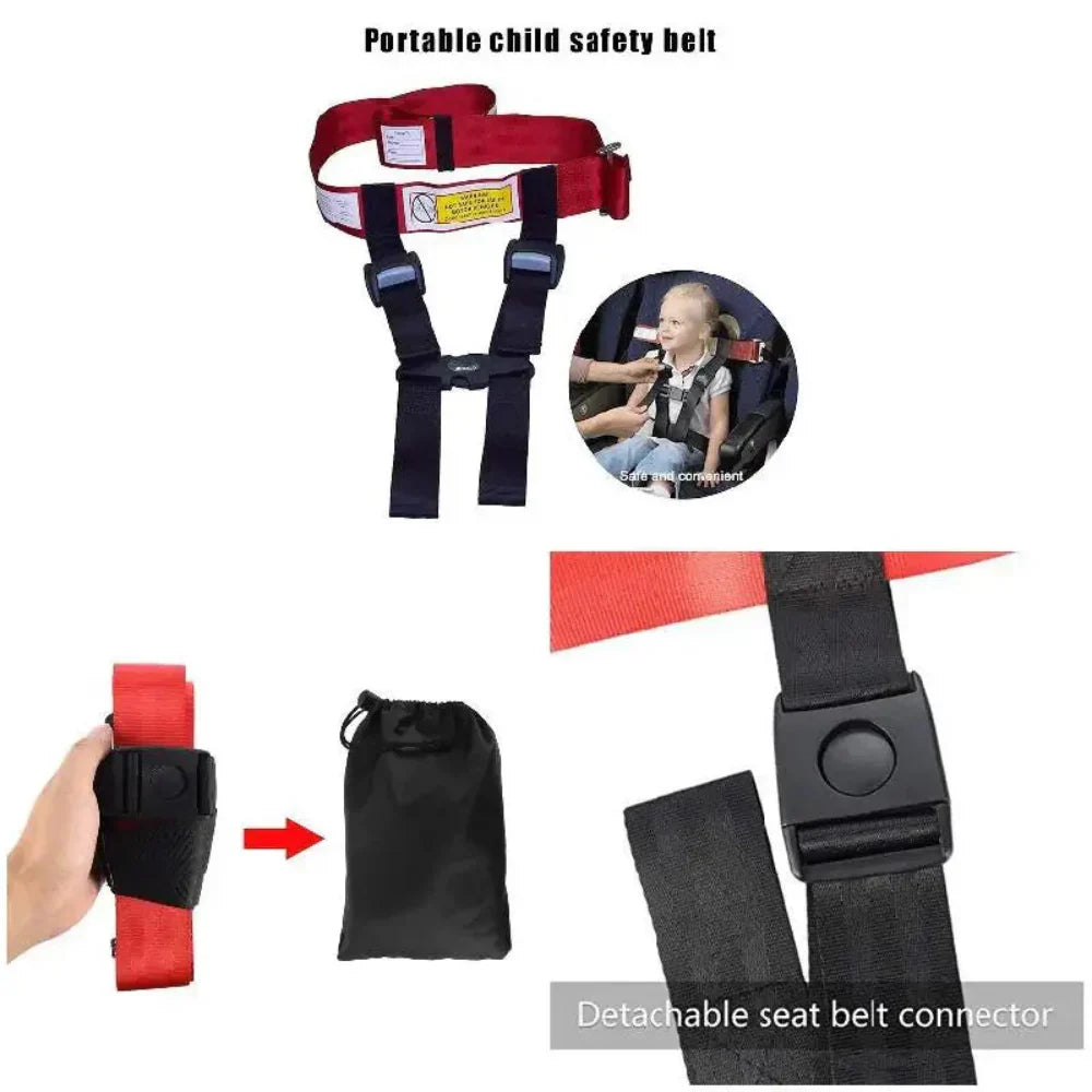 Narsago | Harnais de sécurité pour enfants en avion, ceinture de voyage réglable