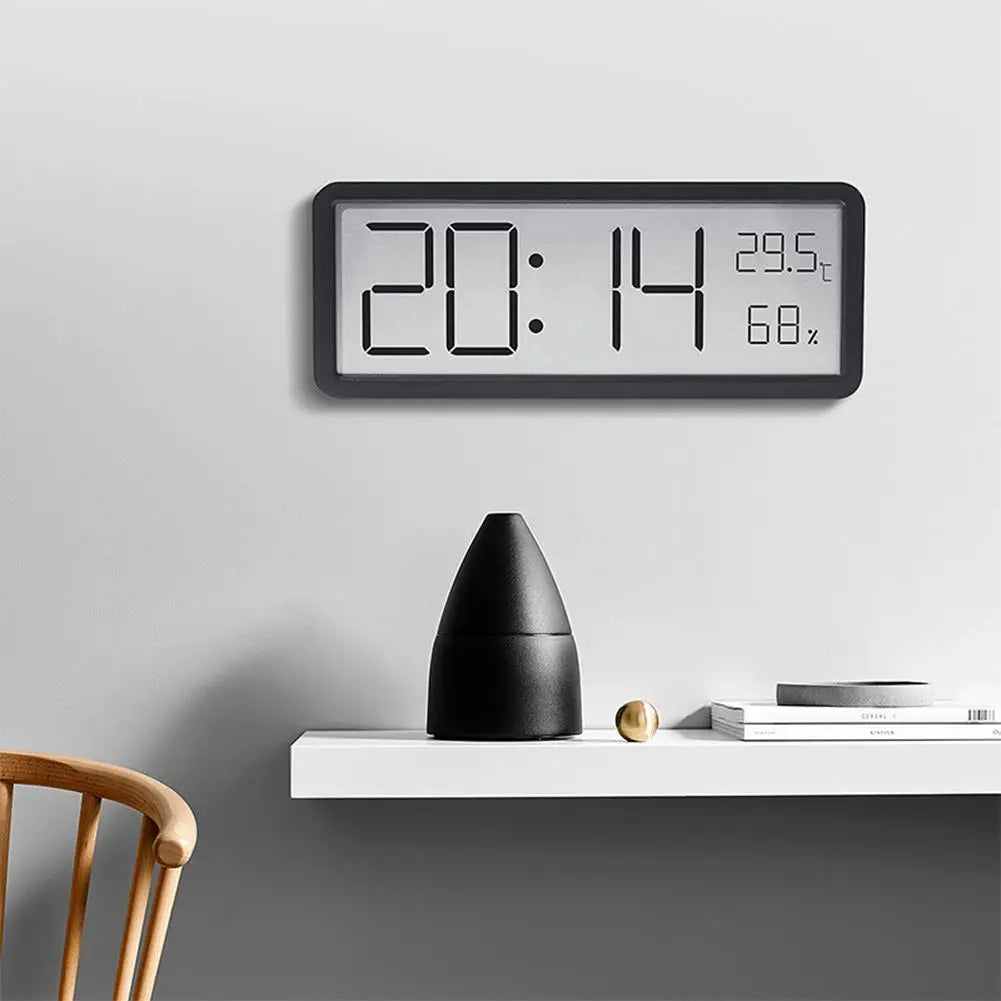 Horloge numérique avec écran LED – Température et température – Design moderne – Blanc et noir | Sansotis