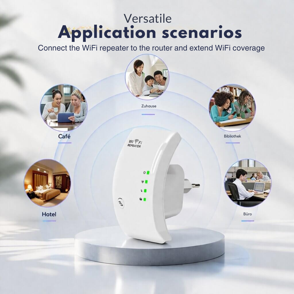 Répéteur WiFi — plus de portée, installation Plug and Play