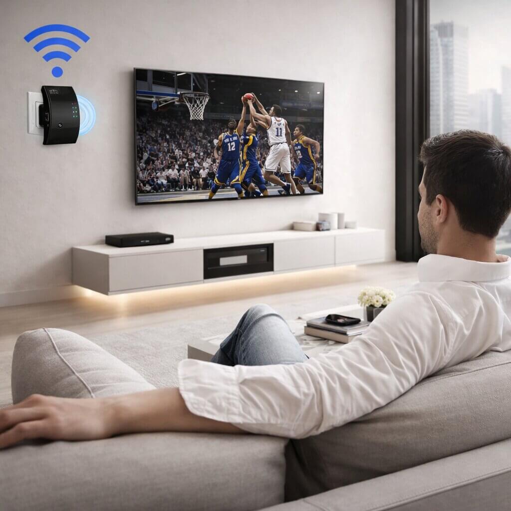 Répéteur WiFi — plus de portée, installation Plug and Play