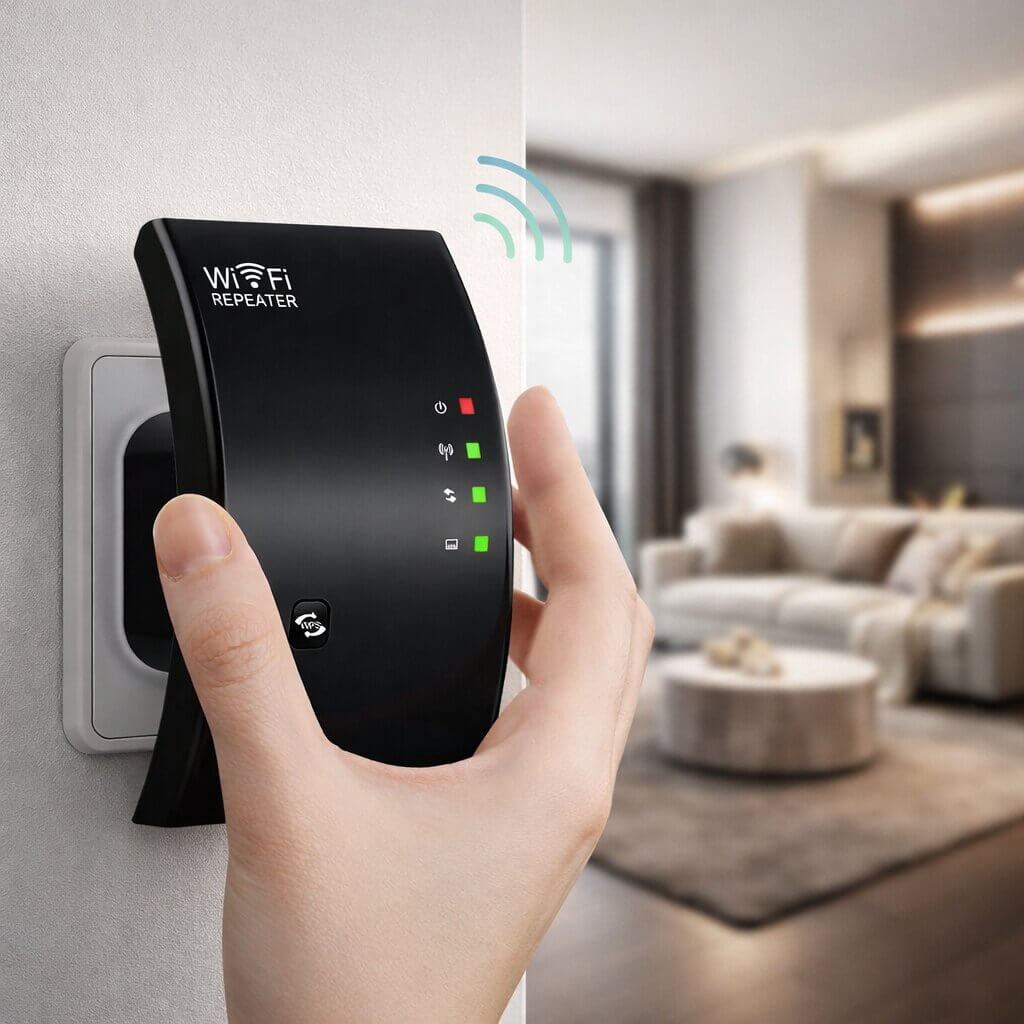 Répéteur WiFi — plus de portée, installation Plug and Play