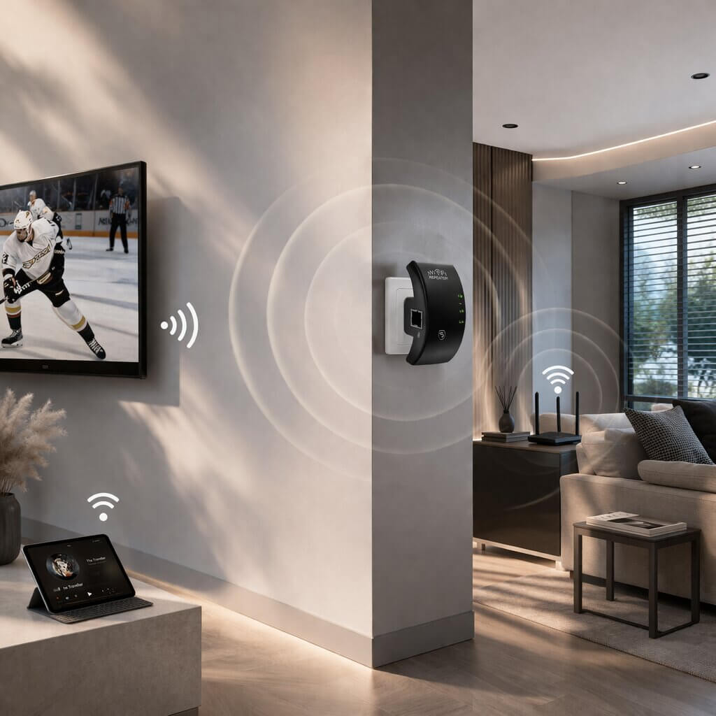 Répéteur WiFi — plus de portée, installation Plug and Play