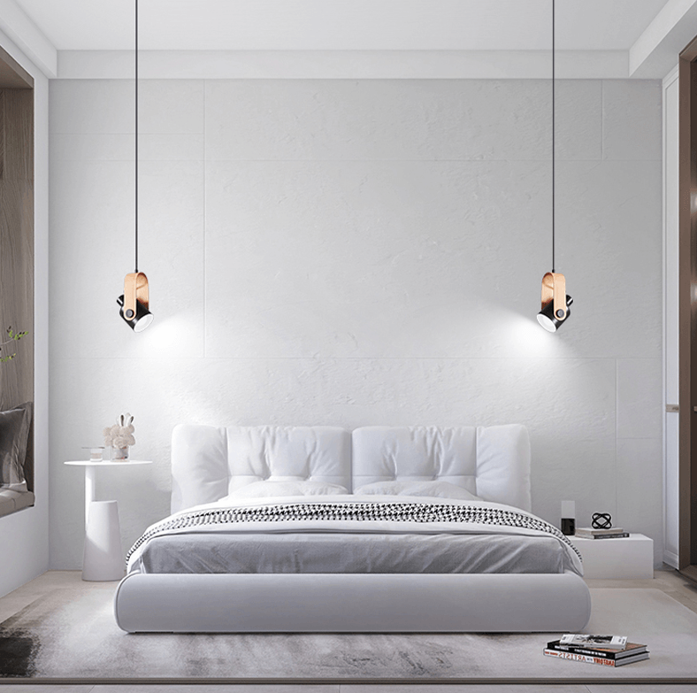 Suspension scandinave aspect bois – Accent lumineux minimaliste et élégant