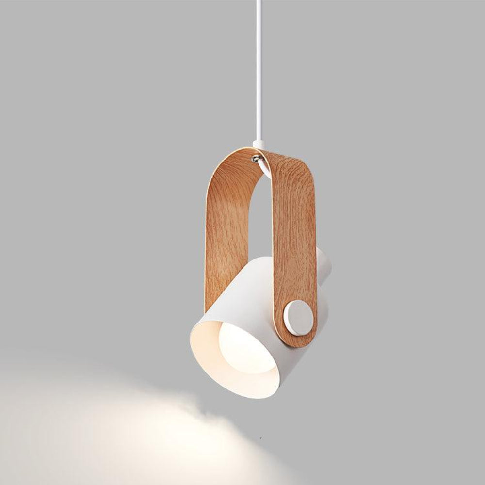 Suspension scandinave aspect bois – Accent lumineux minimaliste et élégant