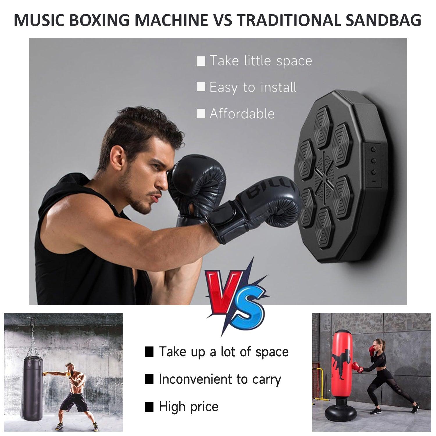 Machine de Boxe Musicale – Appareil de Boxe Mural Bluetooth avec LED & Entraînement Réactif