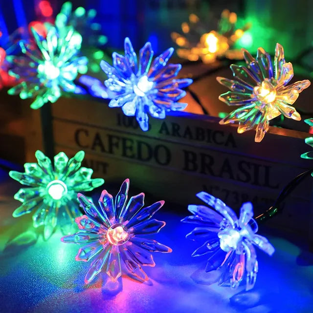 Guirlande lumineuse à fleurs de pêcher
