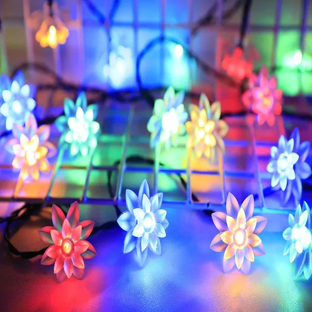 Guirlande lumineuse à fleurs de pêcher